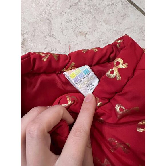 Lot of 3 Girls 12 Month Christmas Holidays Winter Red Sweater, Vest - Picture 5 of 7